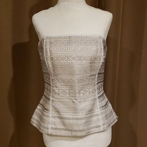 White House Black Market embroidered corset size 6